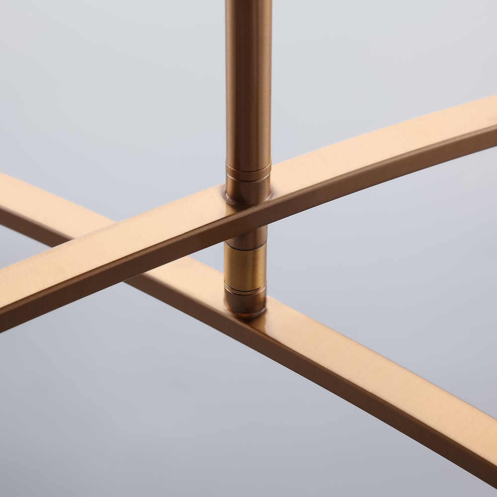 Modern 4-Light White Glass Globe Brass Metal Semi Flush Mount Ceiling Light Fixture window image