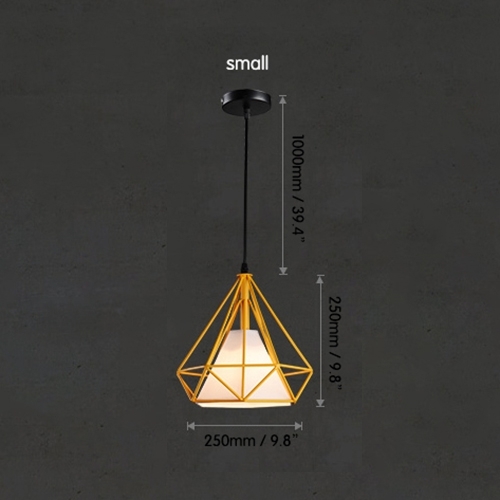 Pagoda Modern Orange Metal Geometric Framework Pendant Light with Fabric Shade Medium window image