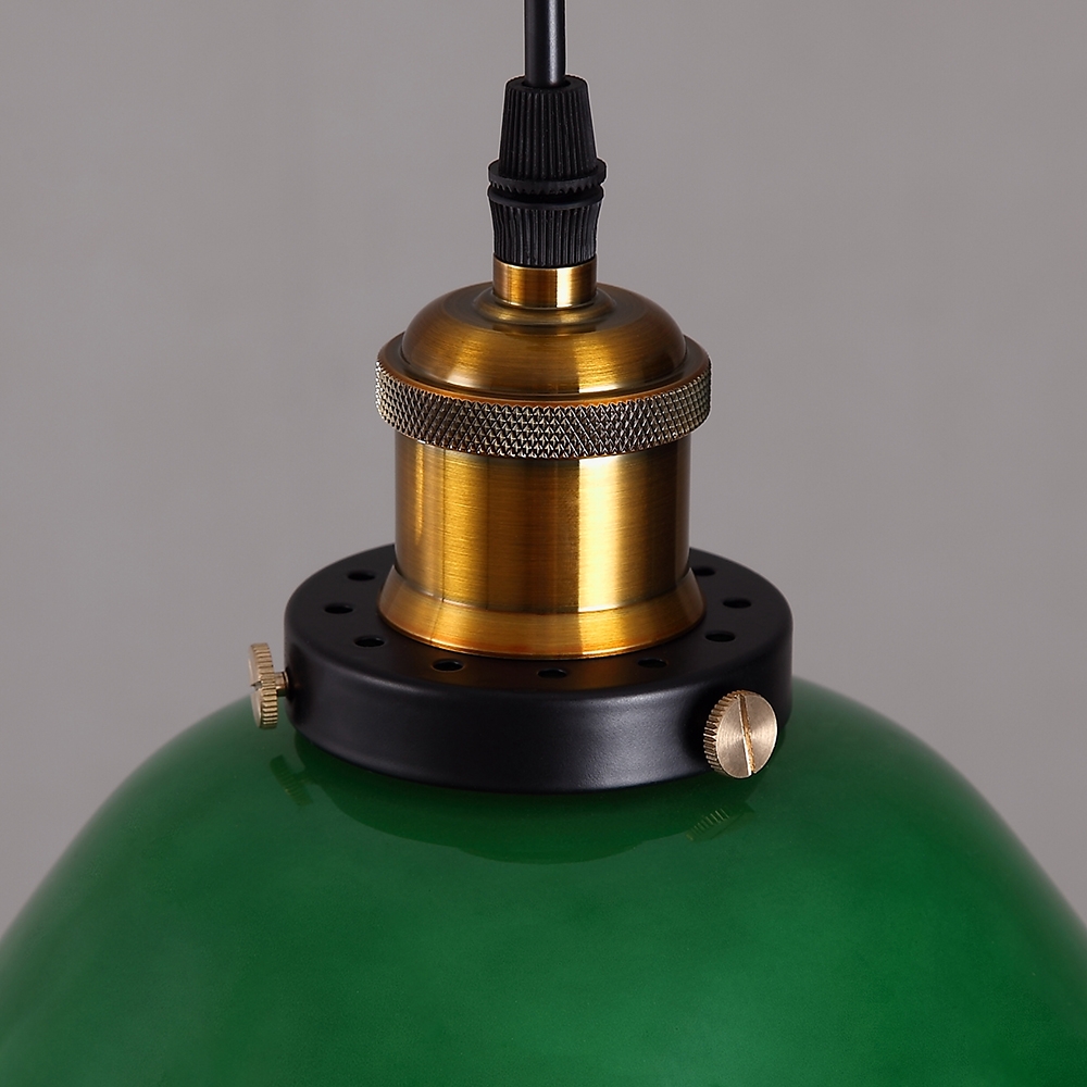 Vivid Rétro Lumière Pendante 1-Ampoule en Verre Emeraude Vert image de fenêtre