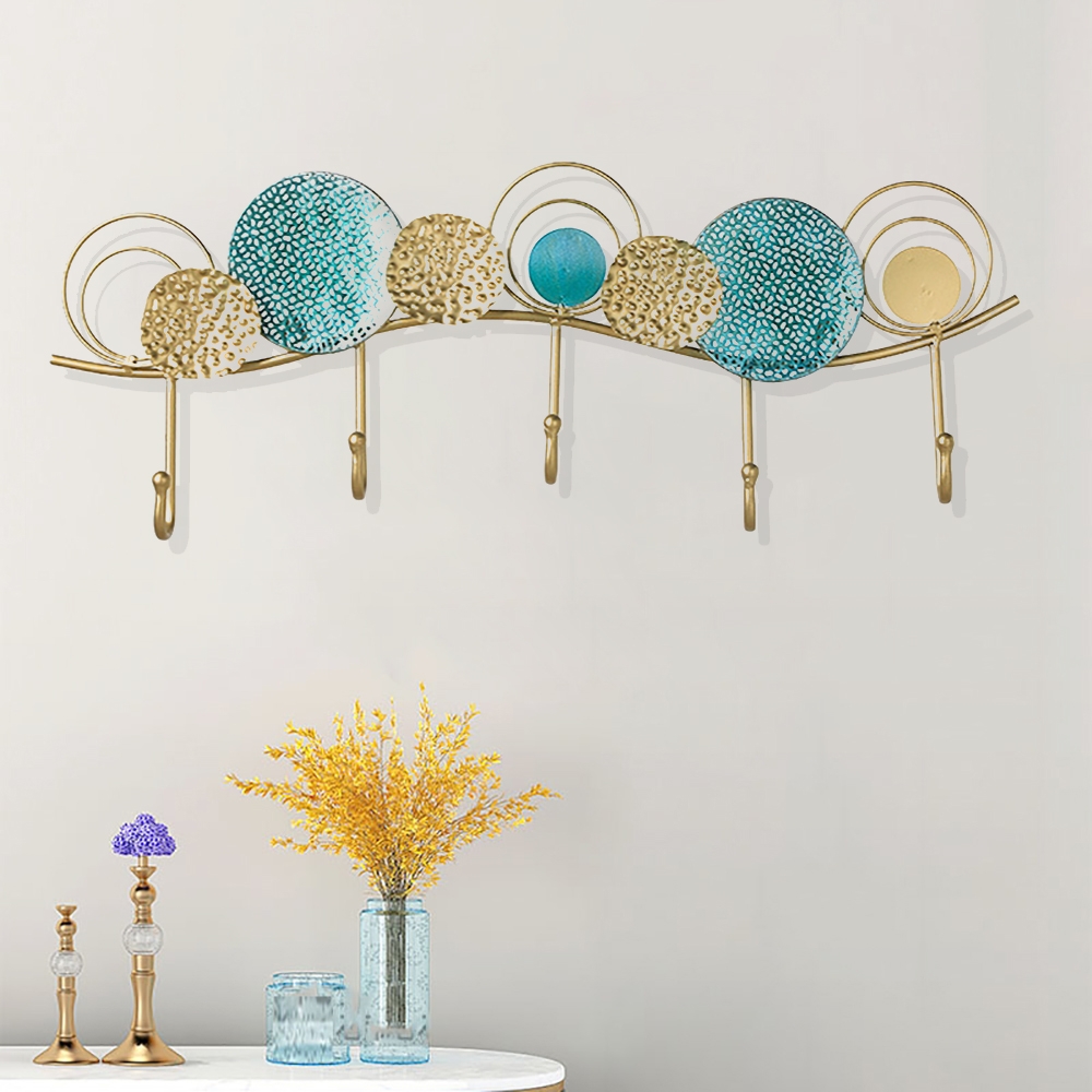 Contemporary Decorative Entryway Wall Mounted Coat Rack with  Set of 2 window image