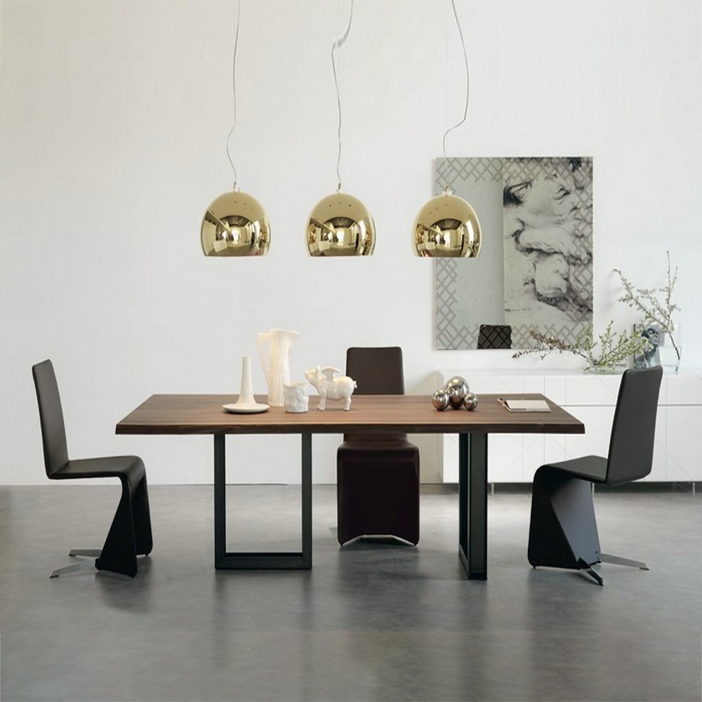 55" Retro Rectangular Writing Desk with Pine Wood Tabletop Metal Frame window image