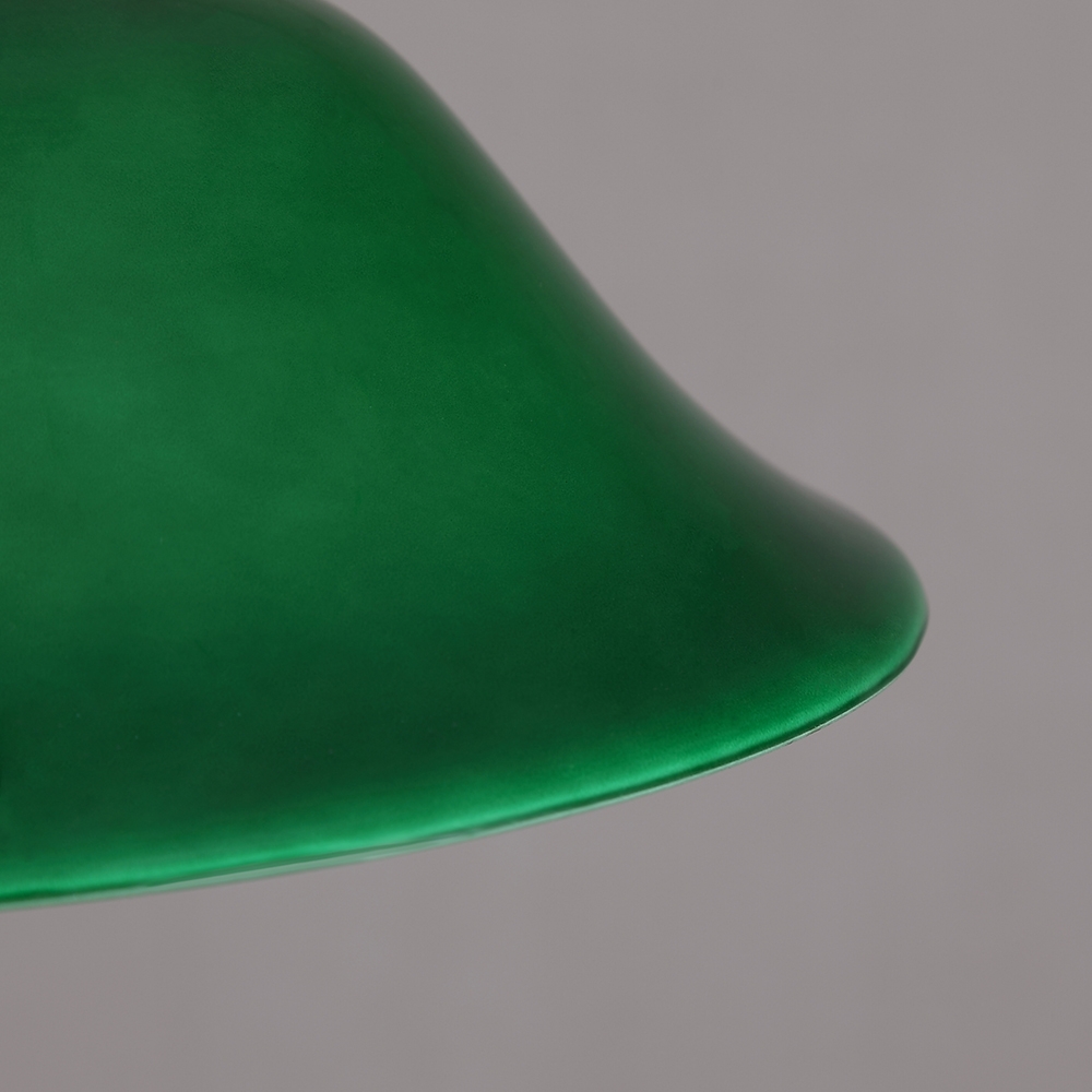 Vivid Emerald Green Glass Shade Metal Retro Pendant Light Single Light in Small
