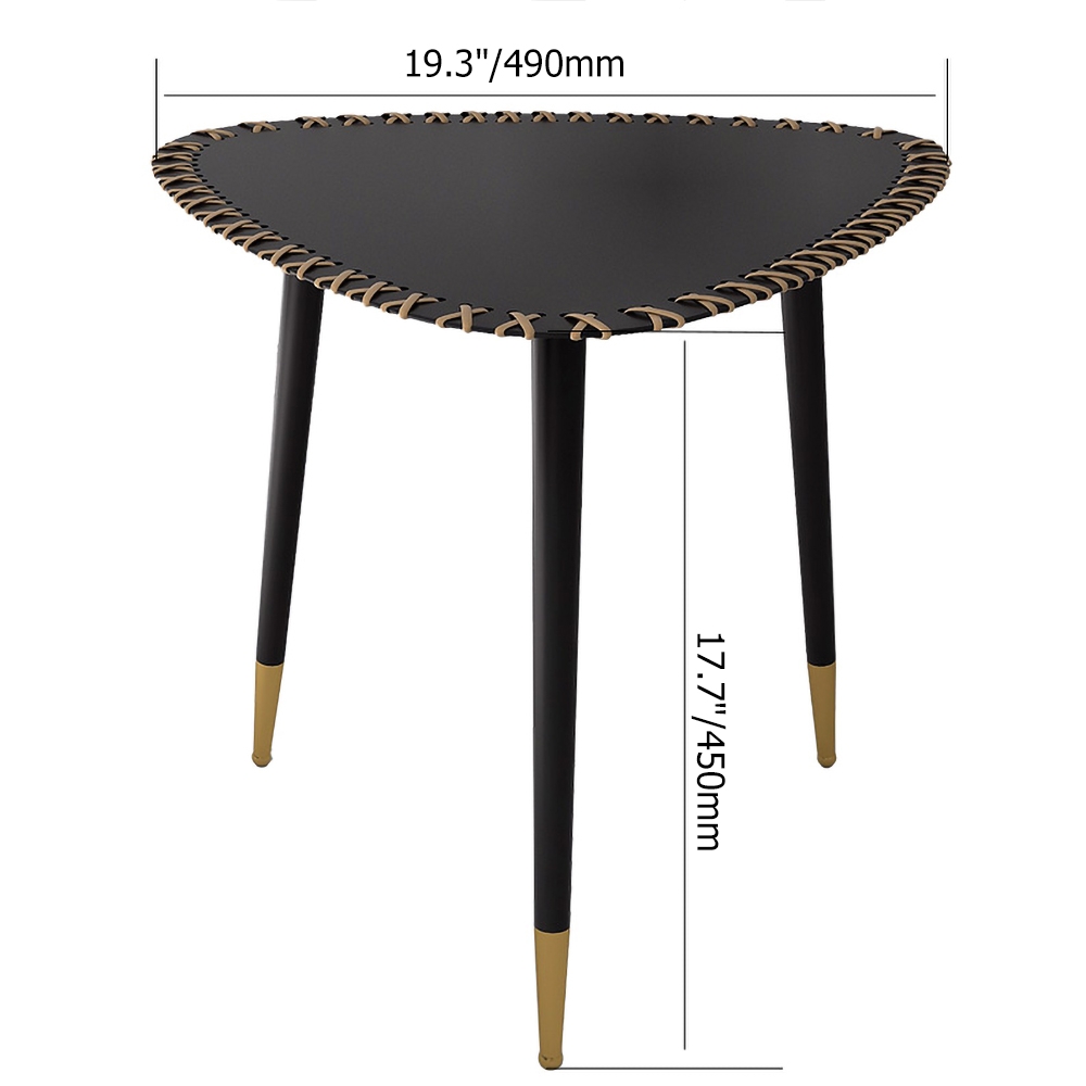 Modern Black Coffee Table Piece-of-2 Steel Tabletop window image