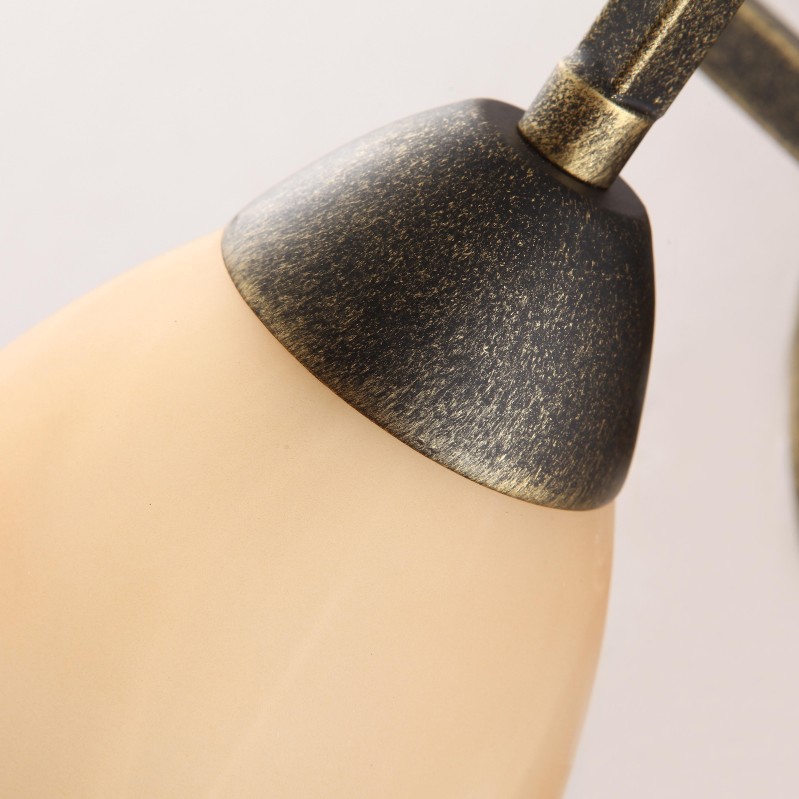 Seren Classic Style Single-Light Indoor Wall Sconce Golden Teak Glass Shaded Wall Lamp window image