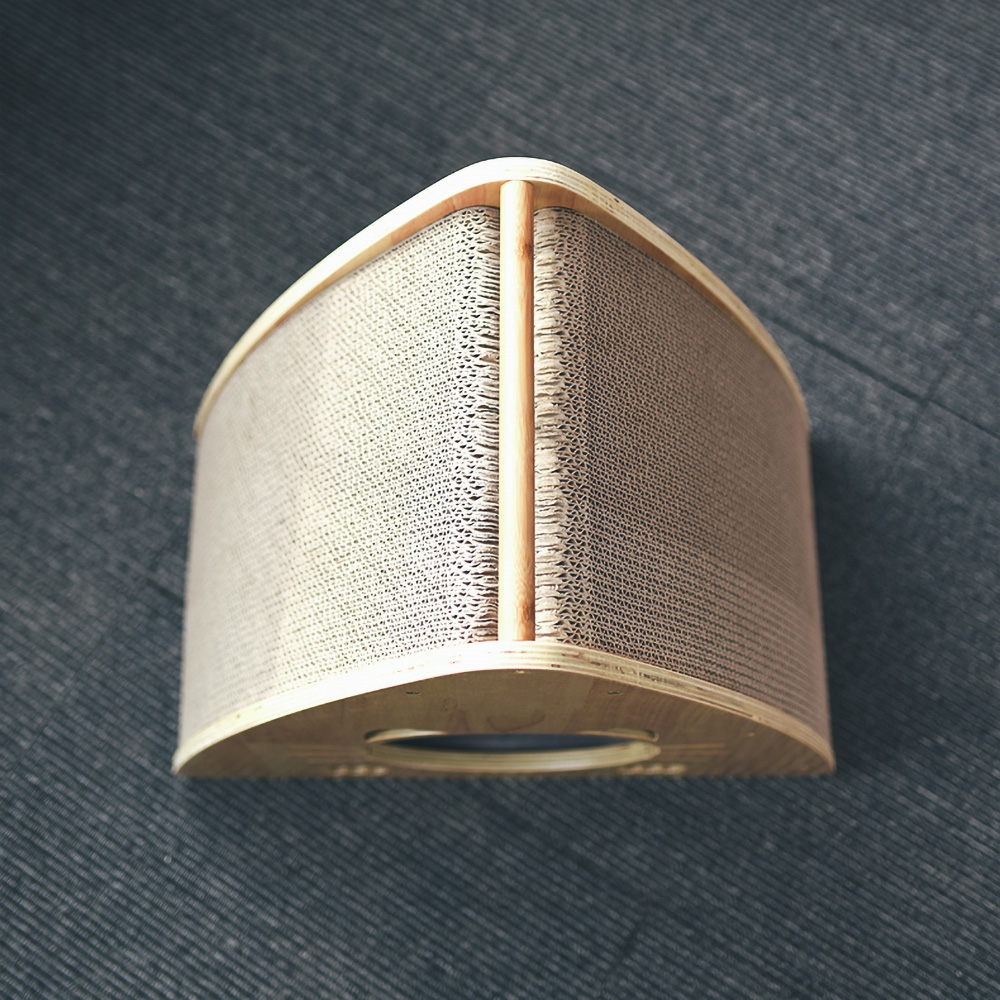 540mm Triangle Cat Bed Portable Cat Cave with Crawl Scratch window image