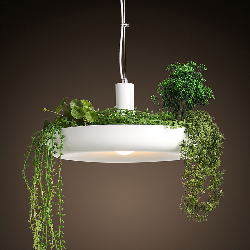 Modern Creative Hanging Garden Plant Single Light Pendant Ceiling Light Fixture window image