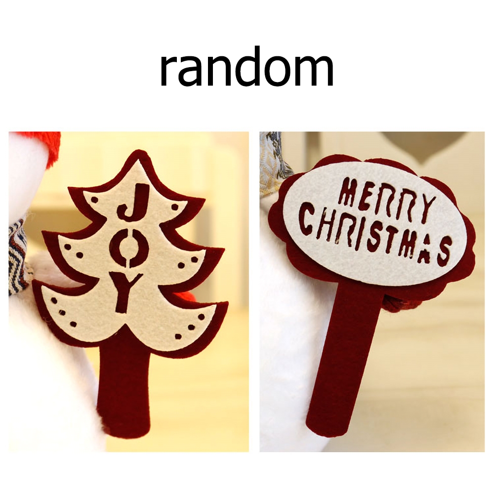 Christmas Decoration Snowmen Doll Snowmen Plush Toys Stuffed Linen Set of 4 window image