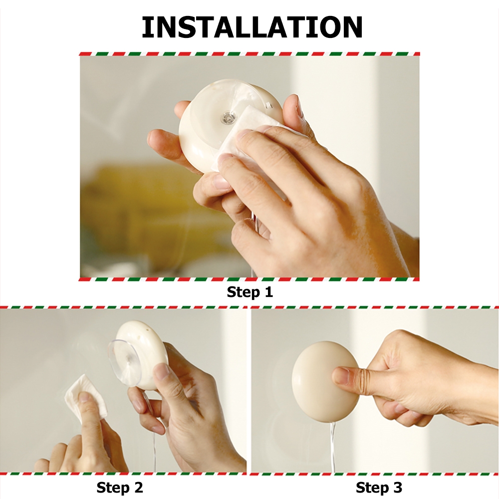 White Christmas Themed Window Lights Set of 6 Battery Powered LED Christmas Decoration window image