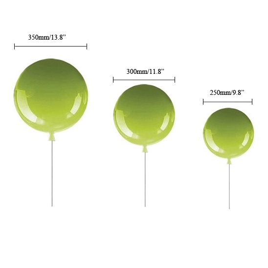 Applique murale contemporaine en forme de ballon vert Story image de fenêtre