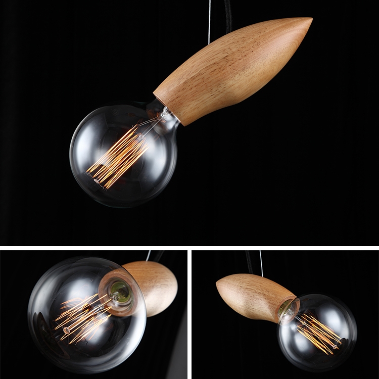 Fairy Minimalist Wood Art Mini Pendant Lamp Single Light window image