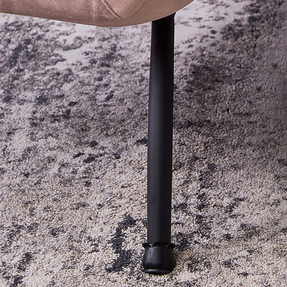 Modern Accent Chair Pink Velvet Upholstered Accent Chair window image