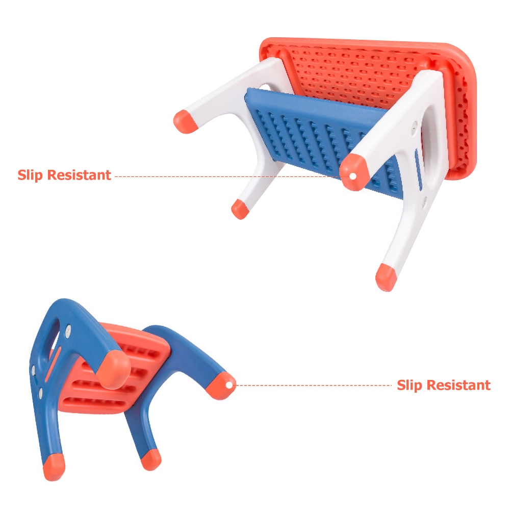 Kids Play Table and Chair 2 Chairs Set Plastic window image