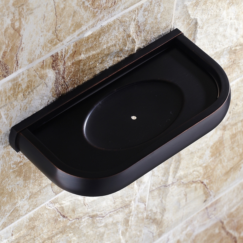Classy Simplicity Wall Mounted Solid Brass Bathroom Soap Dish Holder in Antique Black window image