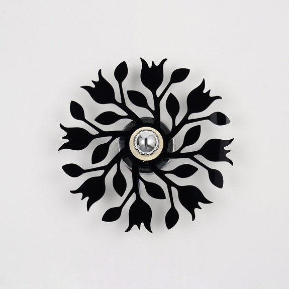 Bloom Indoor Wall Sconce 1 Light with Natural Shadow Black-Small window image