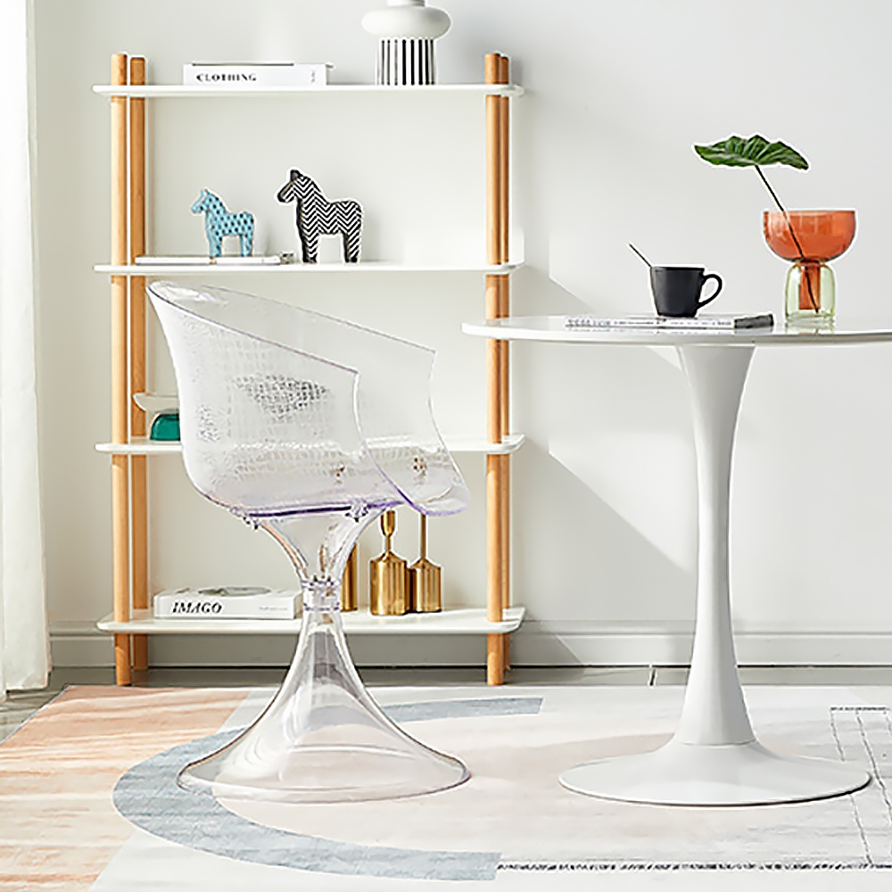 Modern Clear Accent Chair PC Material Accent Chair window image