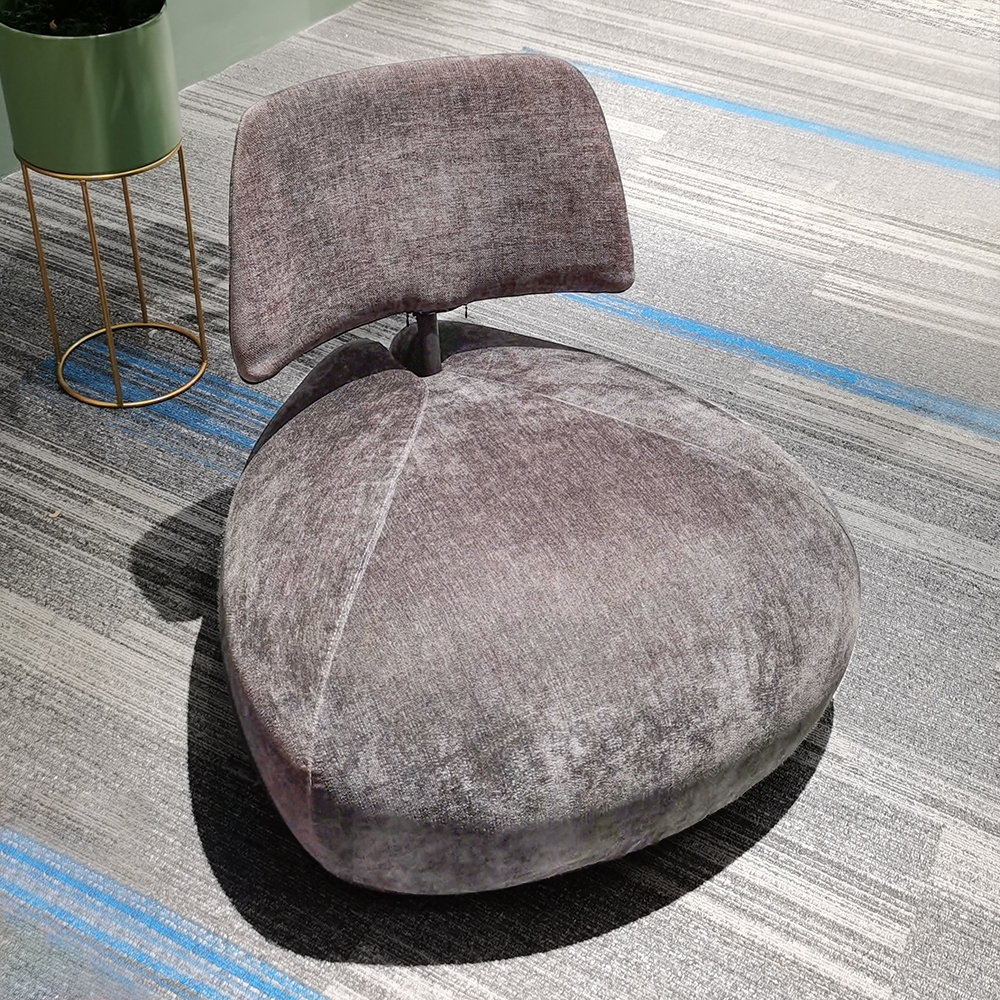 Grey Velvet Accent Chair Modern Upholstered Armless Chair window image