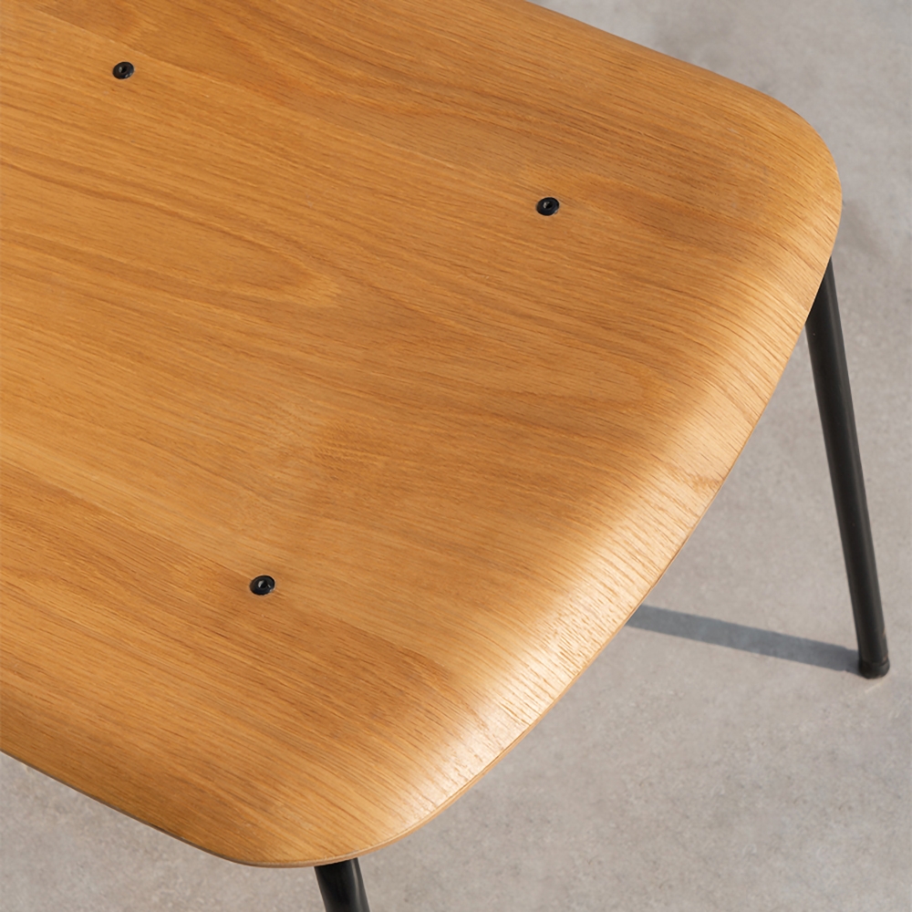 Walnut Dining Chair Modern Armless Dinging Chair Set of 2 in Black window image