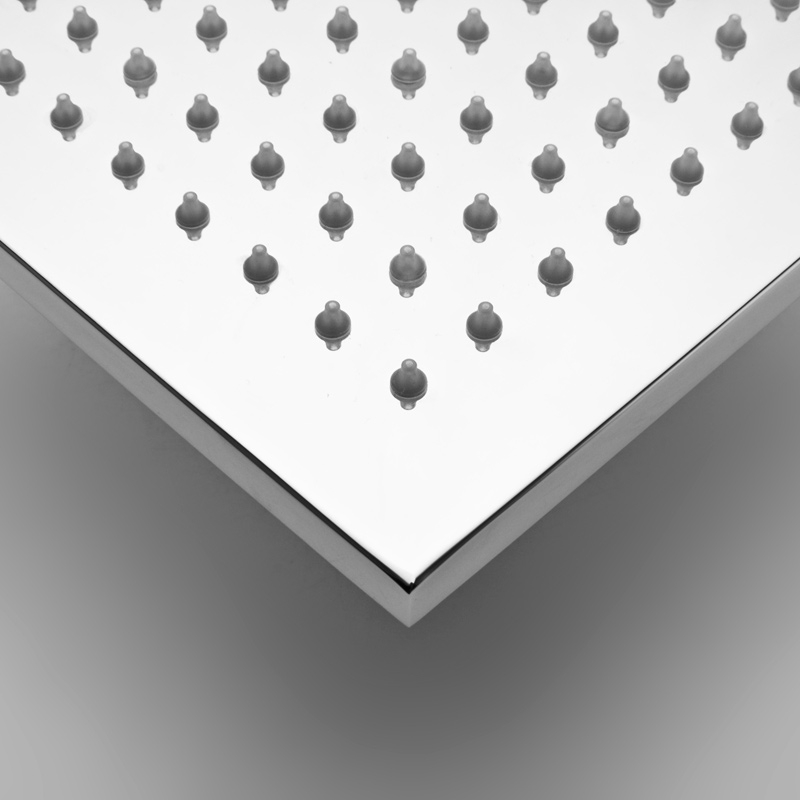 24" Modern LED Stainless Steel Ceiling Square Rain Shower Head in ...