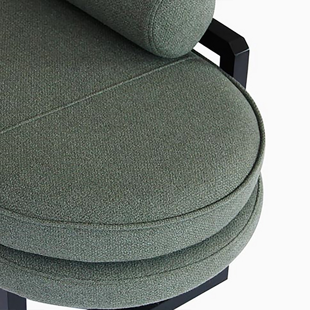 31.5" Green Modern Cotton&Linen Upholstered Bench in Cotton and Linen window image