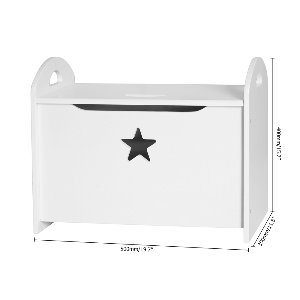 White Kids Storage Box for Toys Modern Storage Bench window image