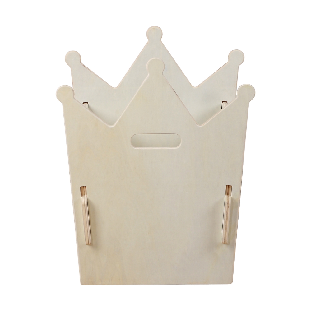 Modern Beige Kids Toy Storage Box Wooden Toy Chest window image