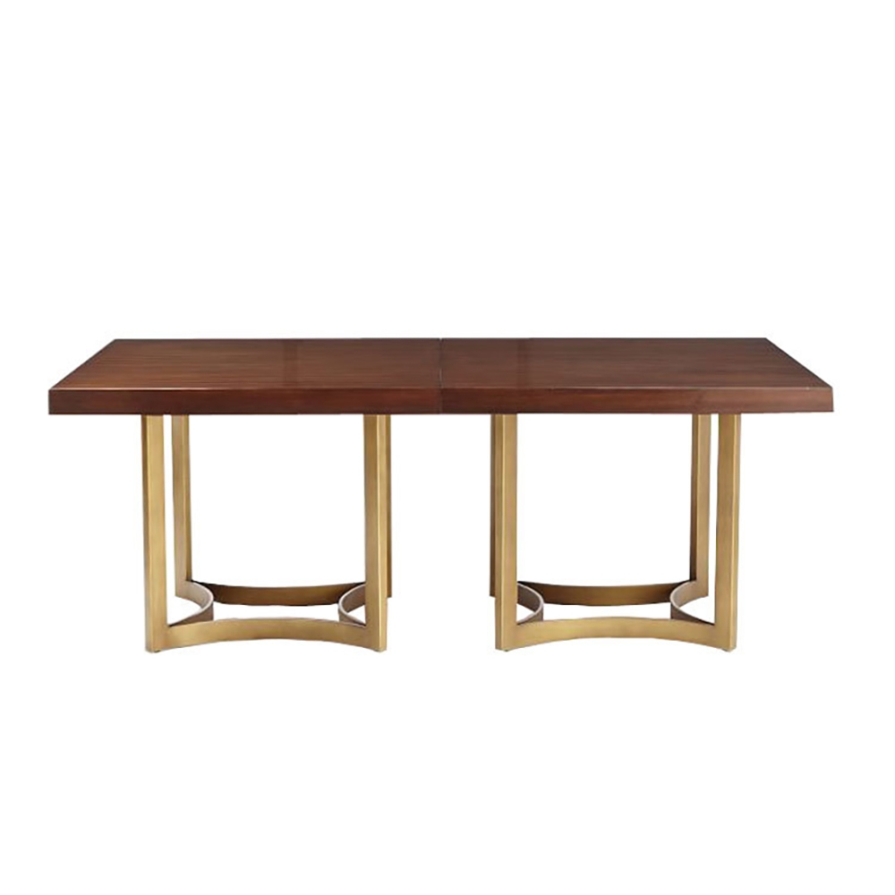 63" Modern Rectangular Desk with Solid Wood Metal Base Office Desk window image