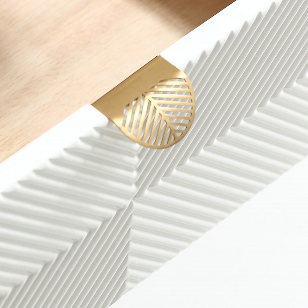 Modern White Makeup Vanity Set with Storage Dressing Table with Mirror & Stool & Cabinet window image