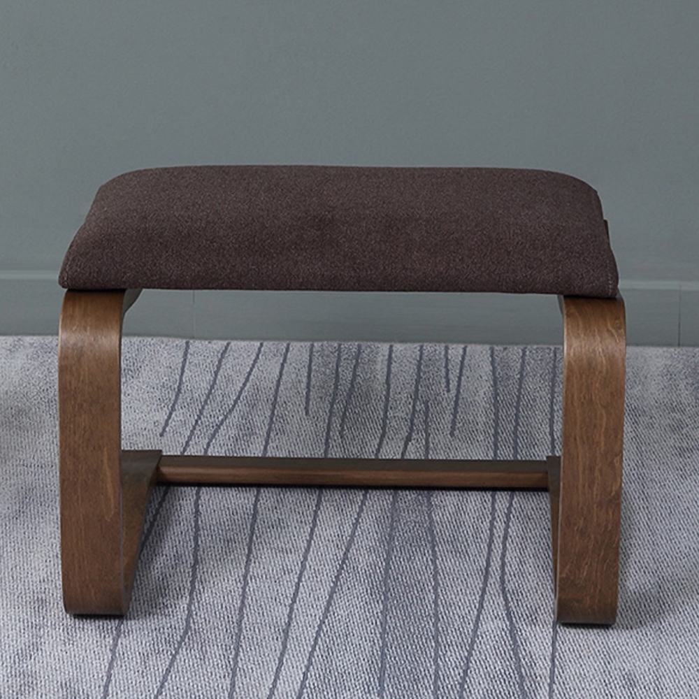 Coffee Rectangular Stool Upholstered Velvet Footrest Stool window image