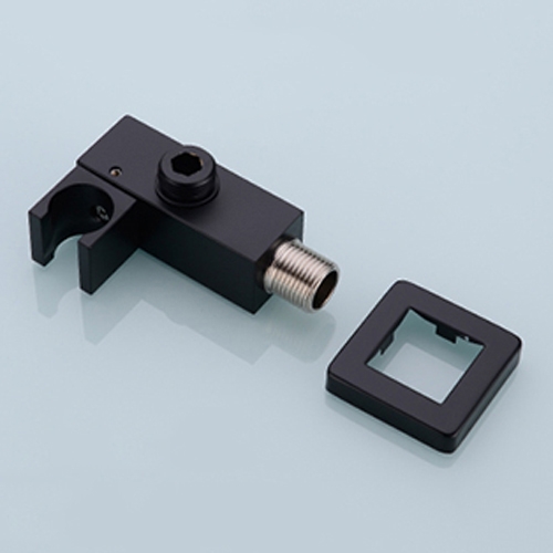 Contemporary Luxury Thermostatic Wall Mounted Waterfall Rain Shower Head & Hand Shower System in matte black Finish window image