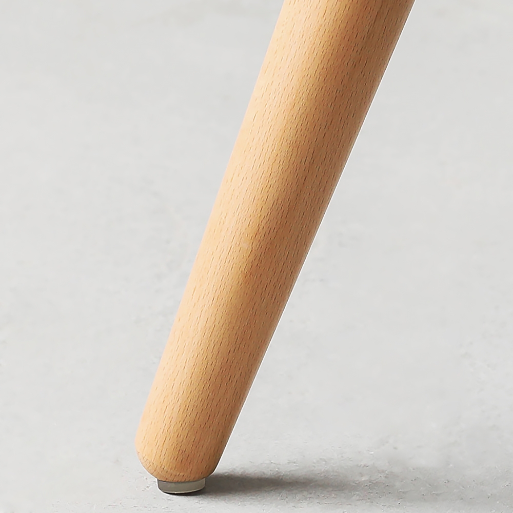 Modern Upholstered Blue Accent Side Chair with Wooden Legs window image