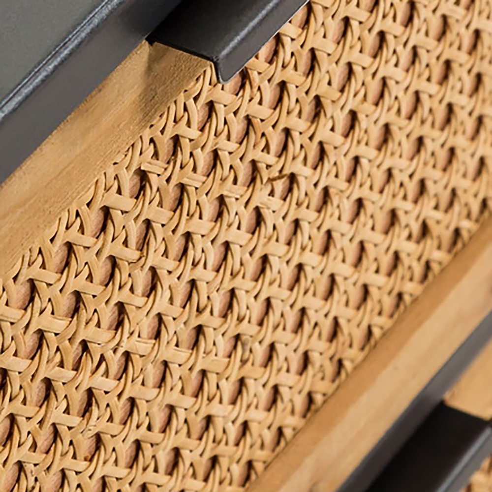 1200mm Rattan Sideboard Buffet with 4 Drawers & 1 Door Kitchen Cabinet of Drawers window image