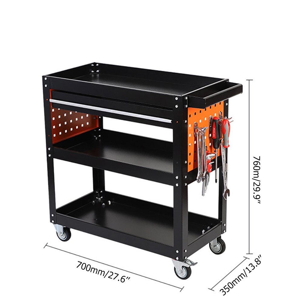 Tool Utility Cart in Black Metal window image