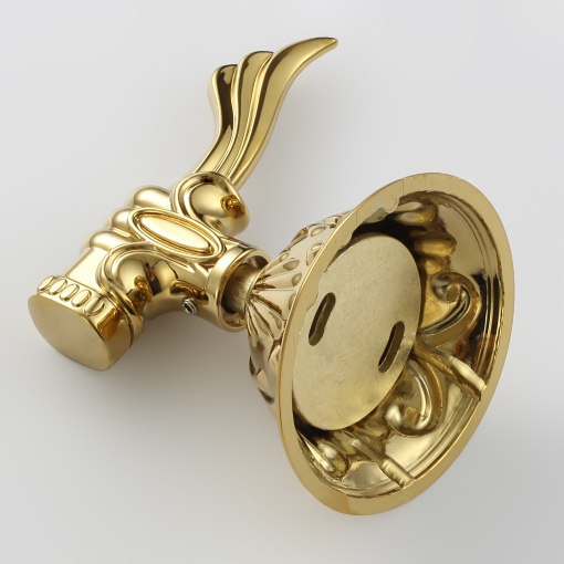 Atre Luxurious Gold Classical Carved Single Wall Mounted Robe Hook for Bathroom window image
