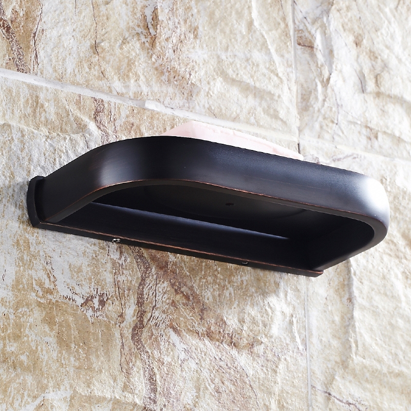 Classy Simplicity Wall Mounted Solid Brass Bathroom Soap Dish Holder in Antique Black window image
