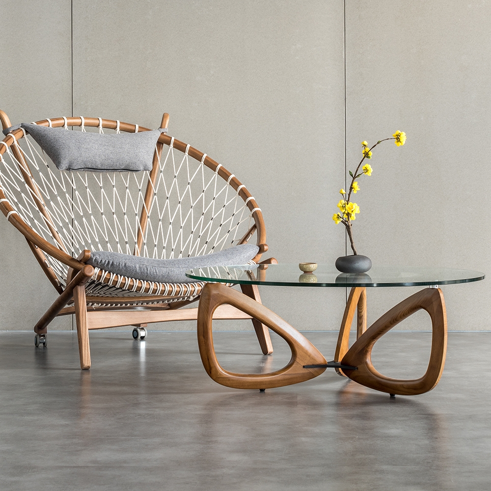 Modern Coffee Table with Tempered Glass Top window image