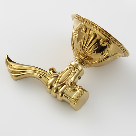 Atre Luxurious Gold Classical Carved Single Wall Mounted Robe Hook for Bathroom window image