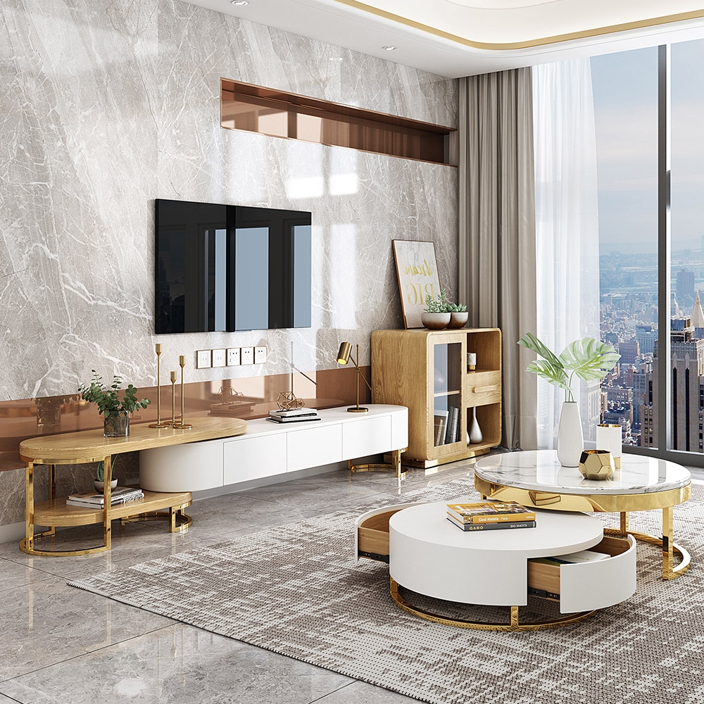 Armoire de rangement naturelle moderne avec porte et tiroir en bois massif image de fenêtre