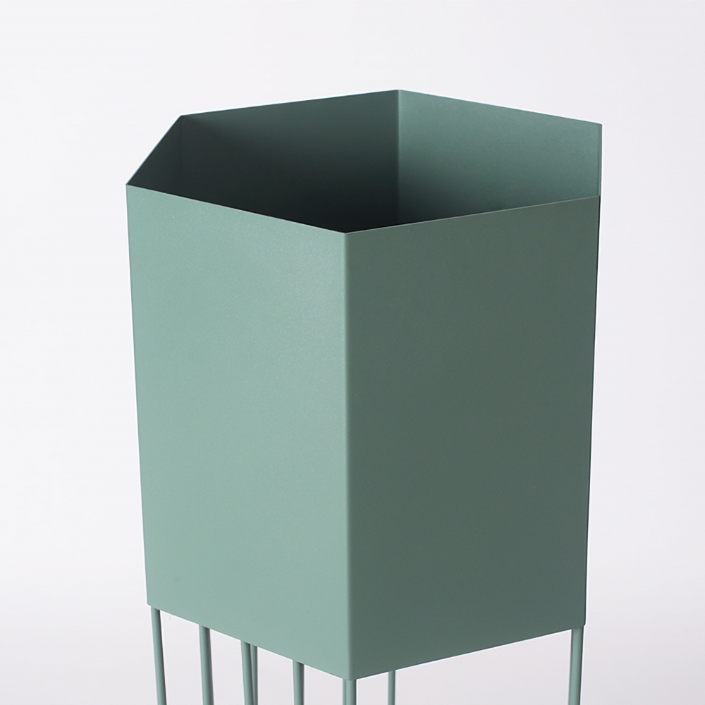 Metal Plant Stand Green Plant Pot Stand for Indoor in Small window image