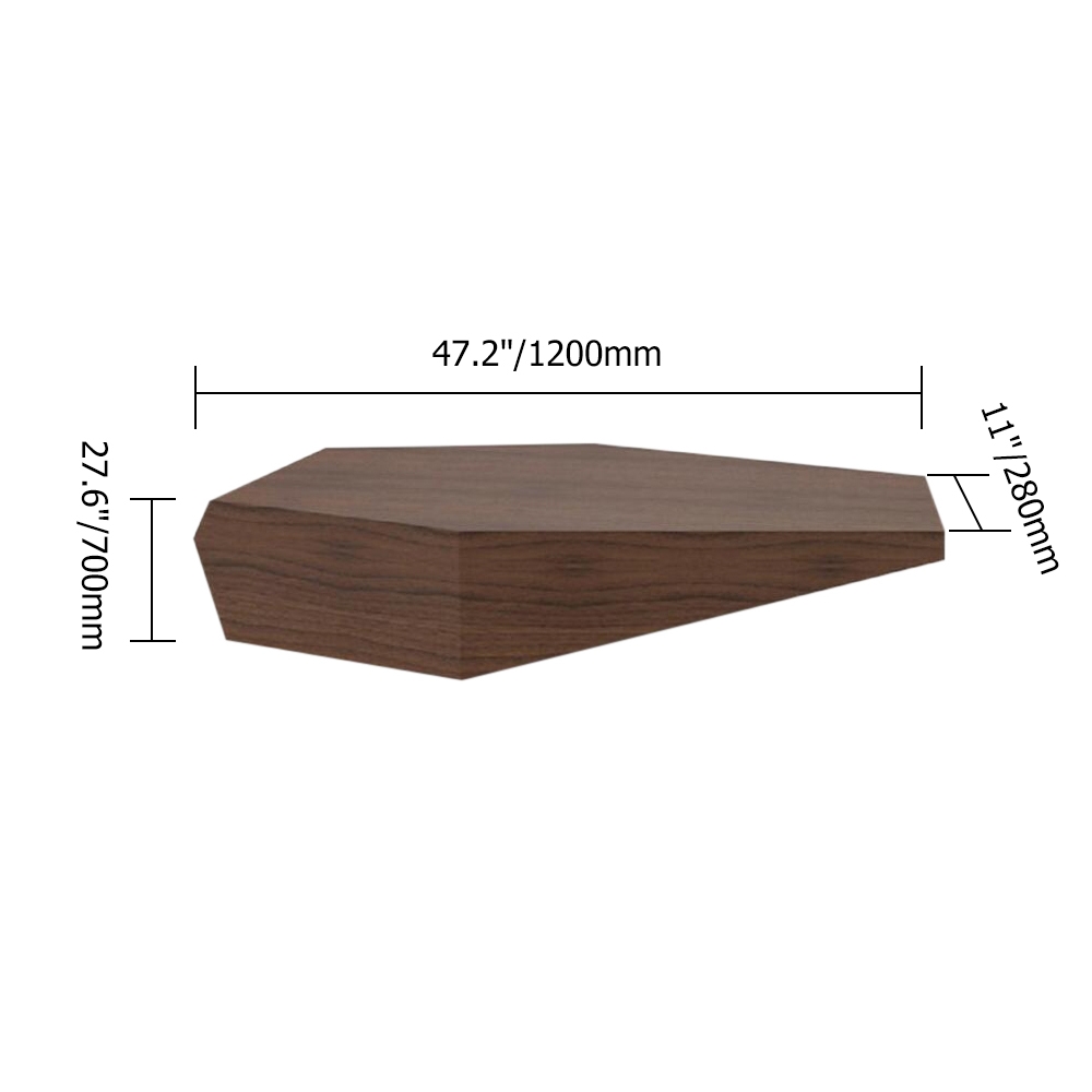 1200mm Modern Walnut Coffee Table window image