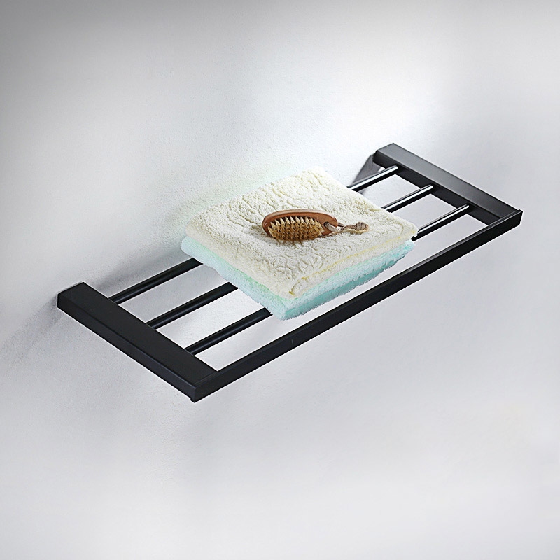 Tierney Porte-serviettes à Quatre Tiges en Acier Inoxydable Noir Mat image de fenêtre