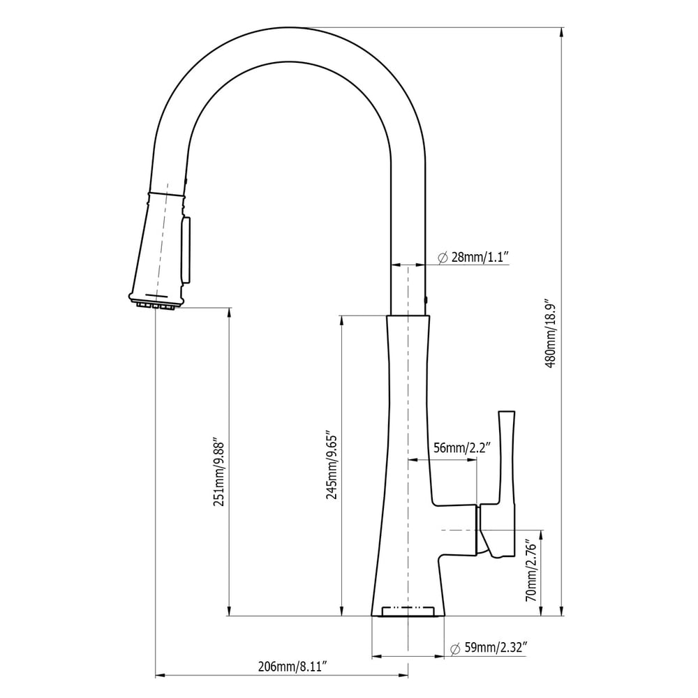 Moderne Monobloc Robinet Mitigeur de Cuisine Col de Cygne Pull Out Sprayer de 3-Fonctions Poignée Simple en Laiton Solide Nickel Brossé image de fenêtre
