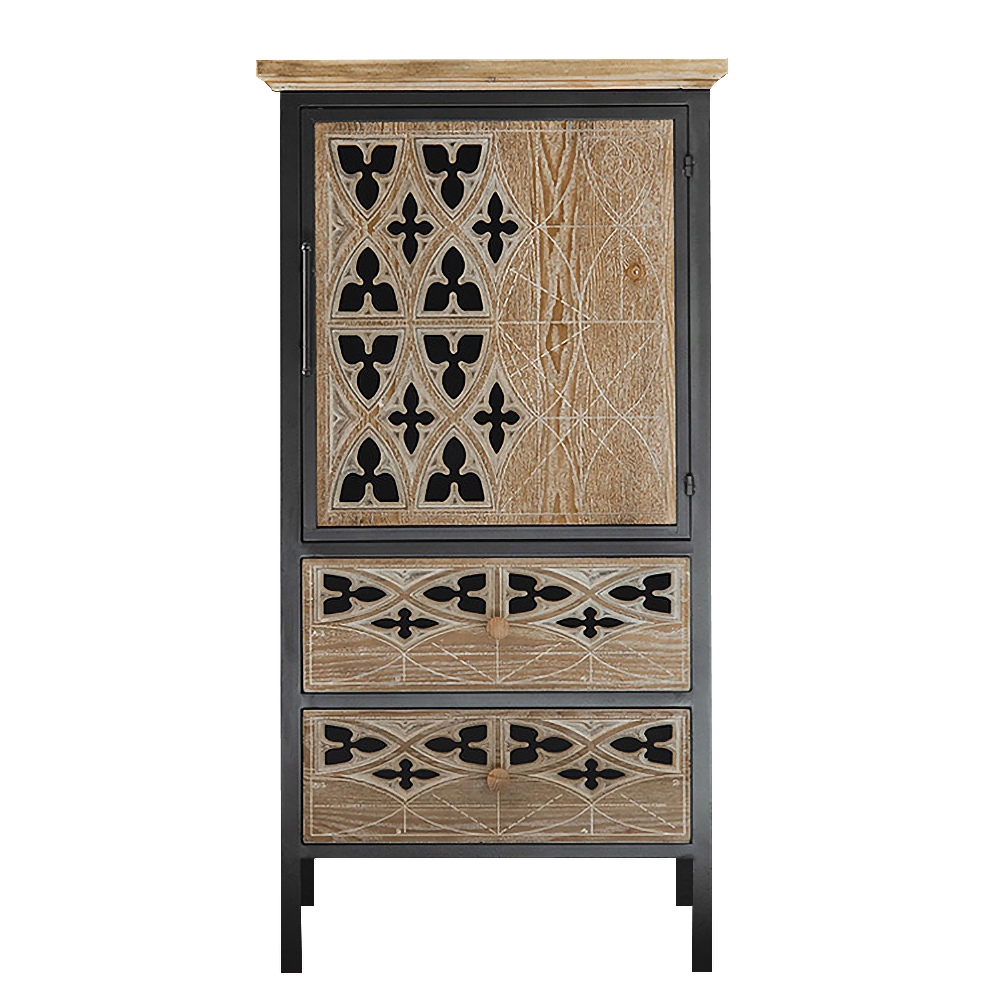 Tall Cabinet Storage Wine Cabinet with 2 Drawers & 1 Door window image