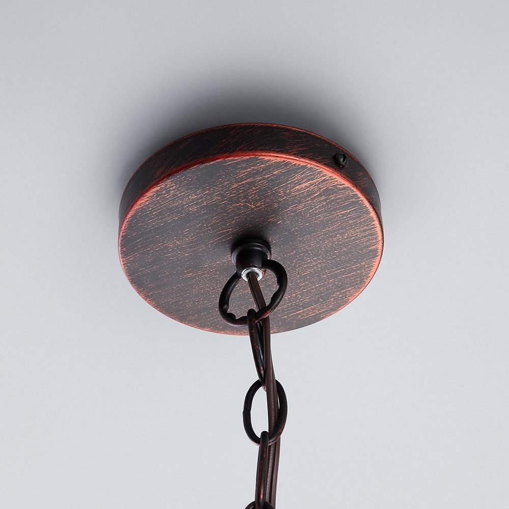 Industriële Loft Geometrische 3-licht Globe kroonluchter Antieke koperen kaars stijl kroonluchter Vensterafbeelding