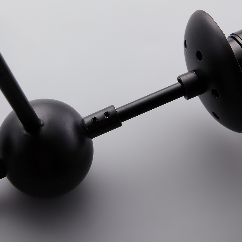 Adory Retro 2-Light Tea Glass Globe Shade Black Metal Base Indoor Sconce Wall Lamp window image