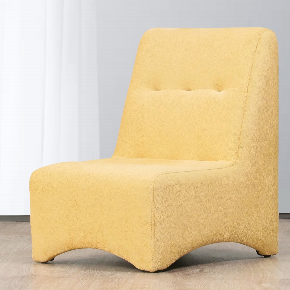 Yellow Upholstered Kids Chair Lounge Chair Leath-Aire Upholstery window image