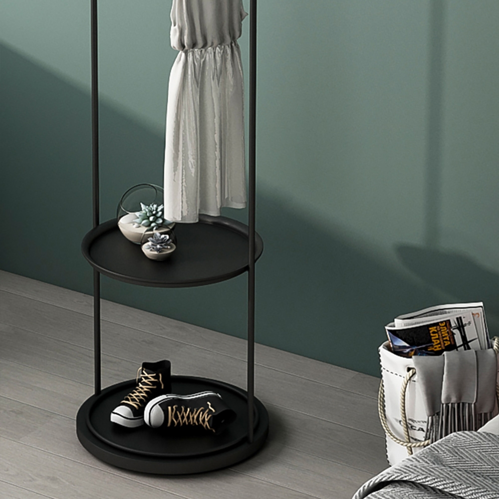 1750mm Black Scandinavian Style Antler Cloth Rack with Shelf window image