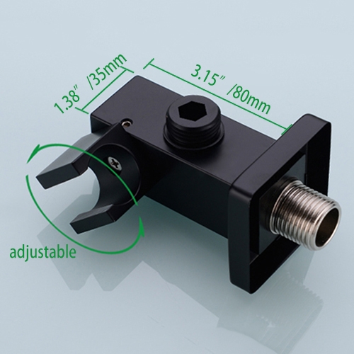 Contemporary Luxury Thermostatic Wall Mounted Waterfall Rain Shower Head & Hand Shower System in matte black Finish window image