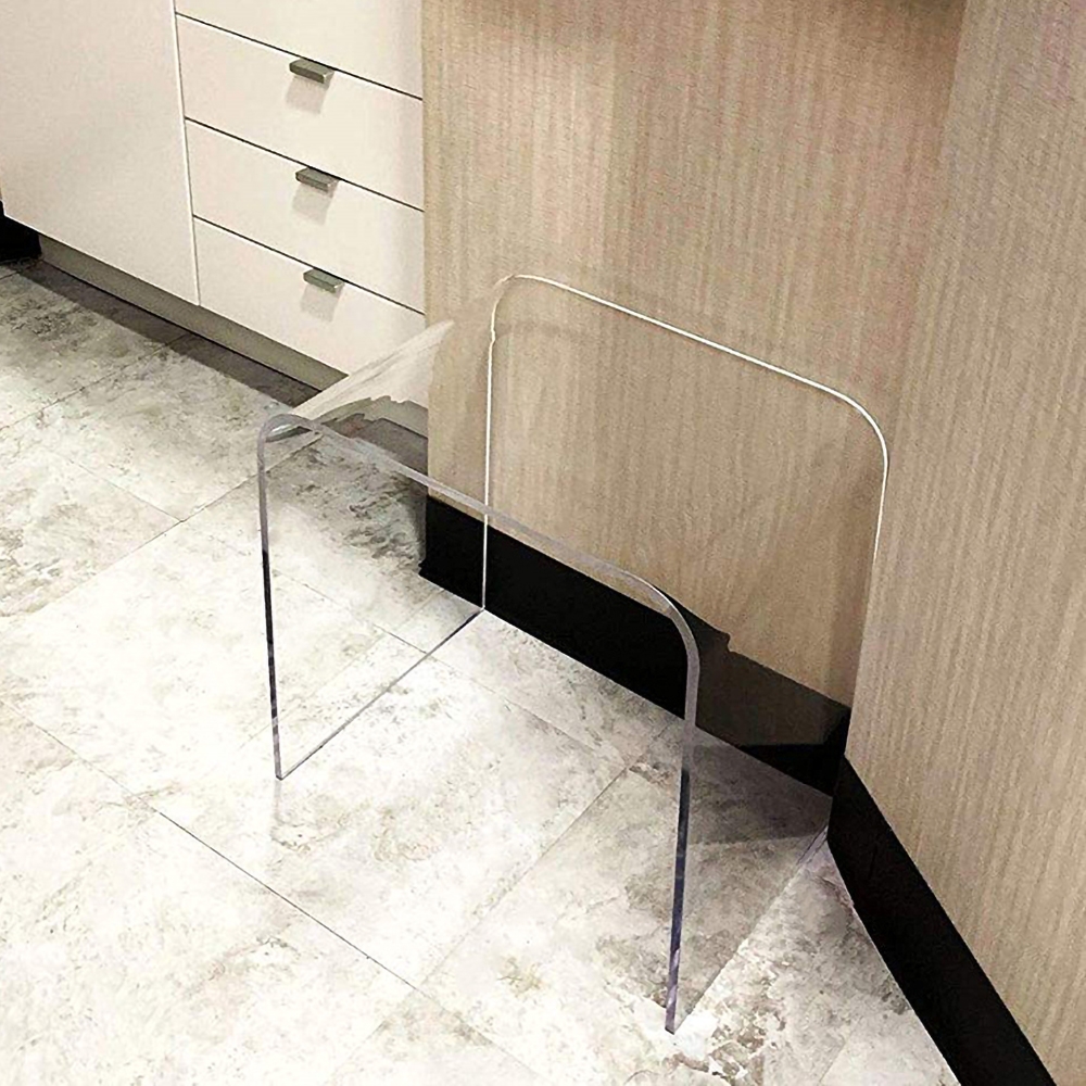 Acrylic Rectangular Clear End Table Simple Small Table Modern Side Table window image