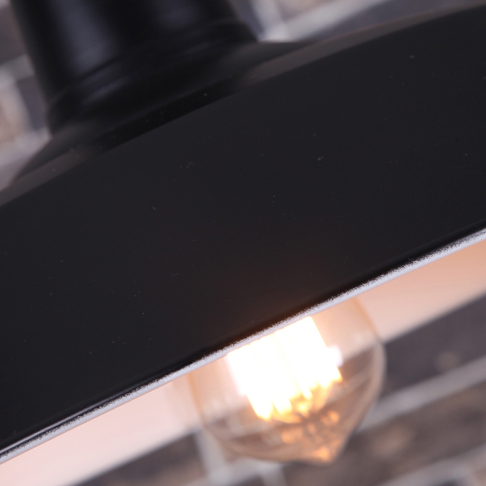 Coran Single Edison Bulb Metal Semi Flush Mount Light Black window image