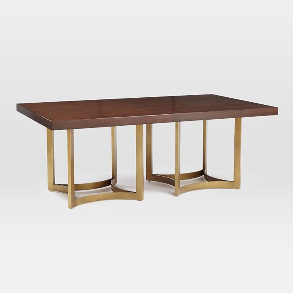 63" Modern Rectangular Desk with Solid Wood Metal Base Office Desk window image